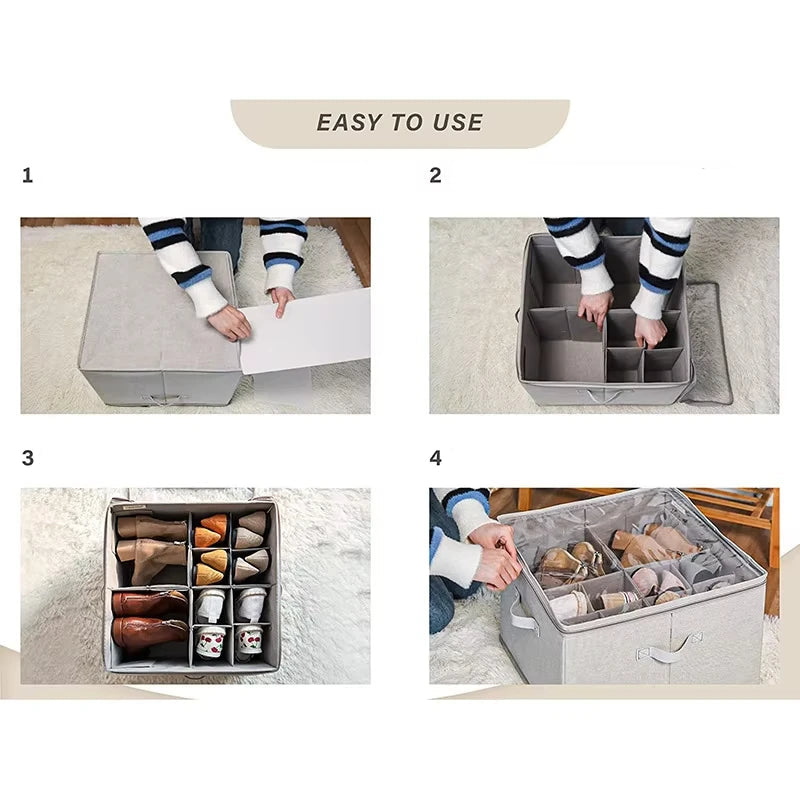 Faltbare Schuhaufbewahrungsbox – staubdichter Organizer für Schuhe und platzsparender Schuhschrank